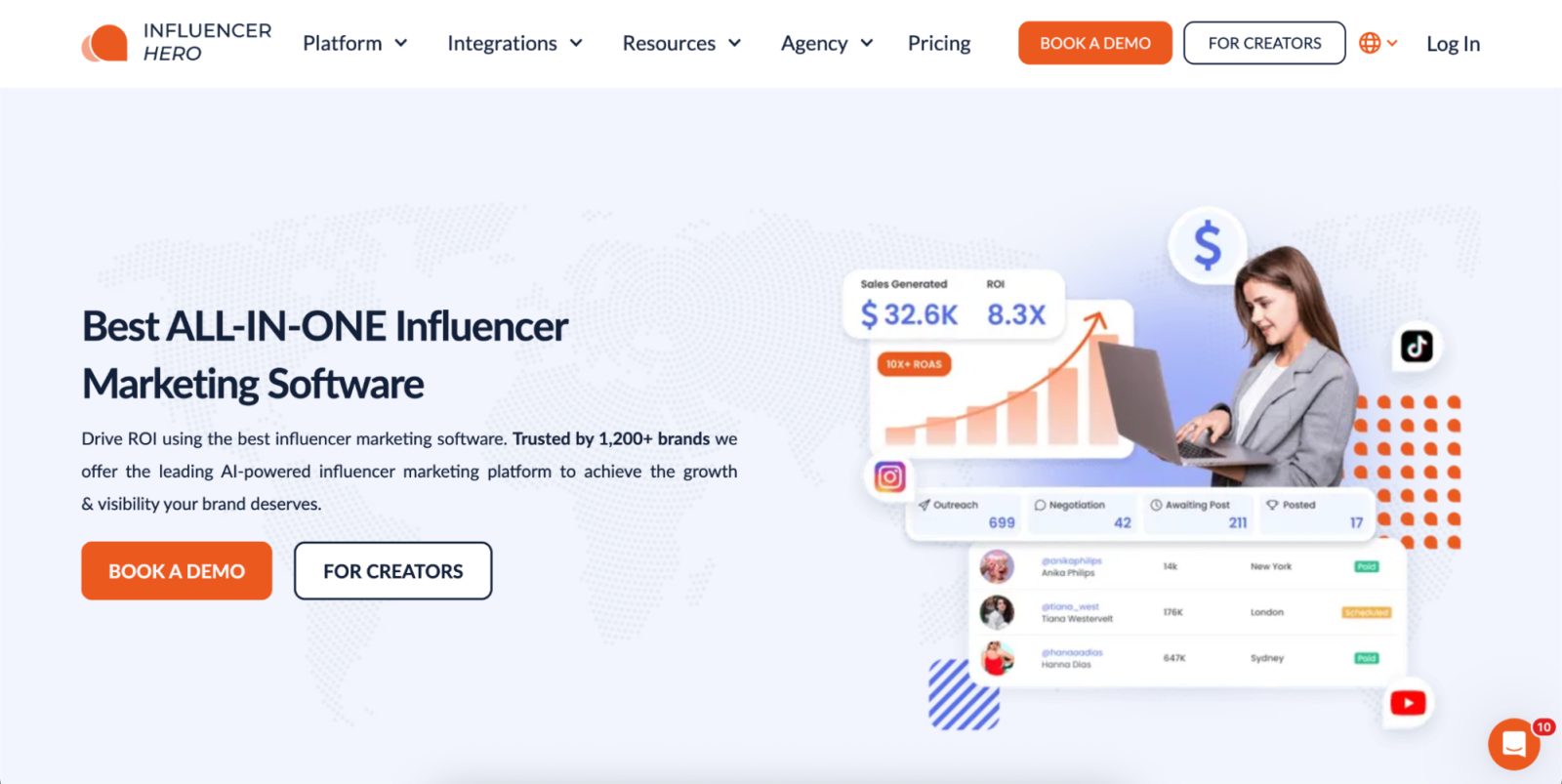 1. Influencer Hero