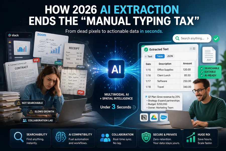 How 2026 AI Extraction Ends the “Manual Typing Tax AI Extraction