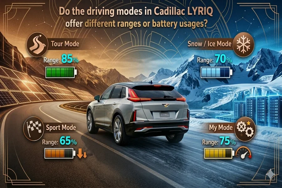 Do the Driving Modes in Cadillac Lyriq Offer Different Ranges or Battery Usages? Do the Driving Modes in Cadillac Lyriq Offer Different Ranges or Battery Usages